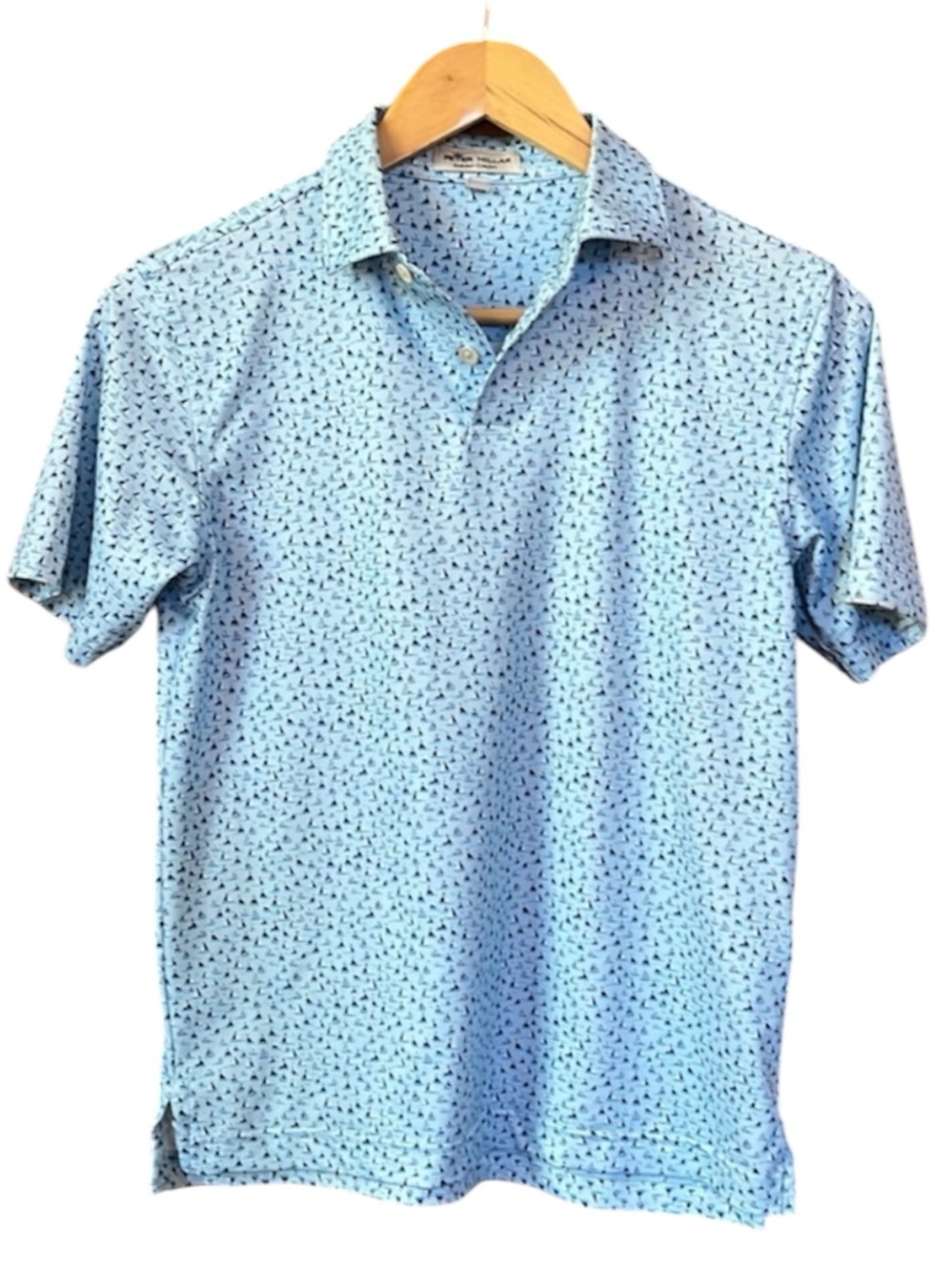 Peter Millar Performance Polo Summer Comfort Go With The Float Print Boys M 9 10